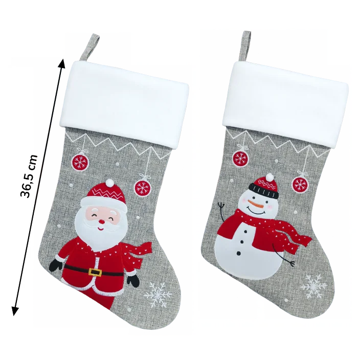 botte style lin gris et broderies 2ass de la marque NOEL EN FOLIE. Réf. NBDT205.